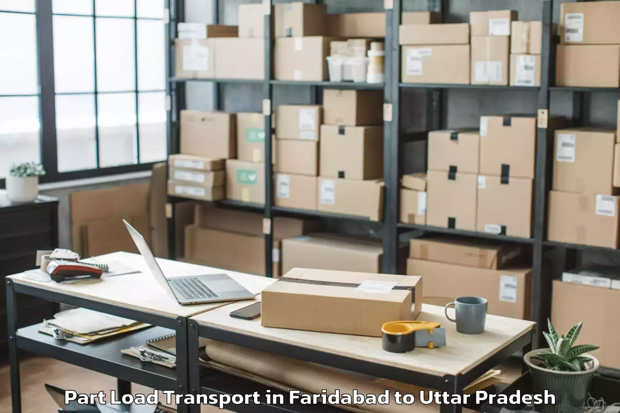 Trusted Faridabad to Usehat Part Load Transport